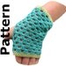 Fingerless Mitts Crochet Pattern PDF, instant download easy written instructions, 4ply fingering, Summer Lace, short fingerless gloves