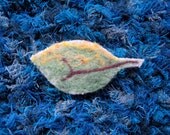 Spring Leaf Pin Needlefelted with Wool