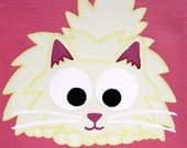 Fluffy White Cat acrylic painting