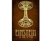 12x18 Science Art Albert Einstein Print Relativity Physics Geek Chic Diagram Wormhole Space Decor Nerd Scientific Rock Star Scientist Poster