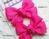 Boutique Hot Pink Hair Bow Pair