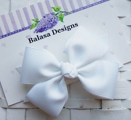 Boutique White Hair Bow