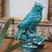 Arboretum Series - Ceramic Blue Jay with Peking Turquoise Blue crackle glaze