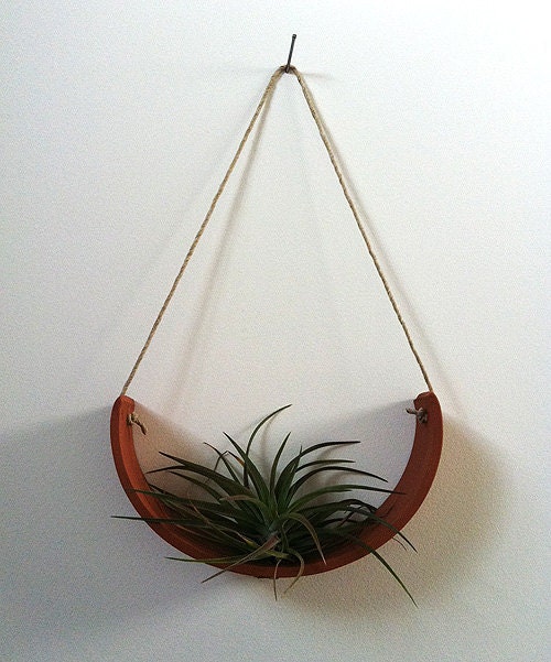 NEW Hanging Air Plant Cradle (tm) - Natural TerraCotta