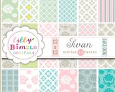 Swan Digital papers for scrapbooking, cards, invites, commercial and personal use Il_170x135