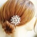 Vintage Style Bridal Hair Comb, Art Deco Style Swarovski Crystal Rhinestone & Pearl Wedding Hair Comb, Bridal Hair Accessories, BOUQUET