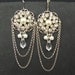 Statement Wedding Chandelier Bridal Earrings, Art Deco Style Wedding Earrings, Vintage Style Wedding Jewelry, Silver Earrings, CHARLOTTE