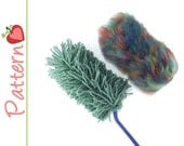 Duster Hand Held Eco Replacement Refill Cover, Crochet Pattern pdf, Fuzzy or Fringed