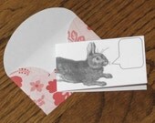 Rhapsodic Rabbit - Set of 5 Mini Notecards and Envelopes