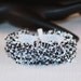 Bennie ... Caterpillar Bracelet . Handmade Jewelry . Black and White . Beadwoven . Fringed . Bold . Lush . Fashion Statement . Stunning