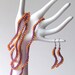 Aglaia ... Necklace . Earrings . Beadweaving . Ndebele Rope . Twisted . Versatile . Magenta . Orange