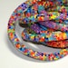 Zuri ... Bead Crochet Rope . Necklace . Bracelet . Multicolor . Colorful . Intricate . Patterned . Bold . Africa Inspired . Rainbow Colors