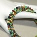 Picasso Fringe ... Bracelet . Bead Crochet . Bangle . Multicolor . Earthy Colors . Drop Beads . Mottled . Turquoise . Rust . Caramel . Apple