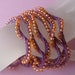 Aglaia ... Necklace . Earrings . Beadweaving . Ndebele Rope . Twisted . Versatile . Magenta . Orange