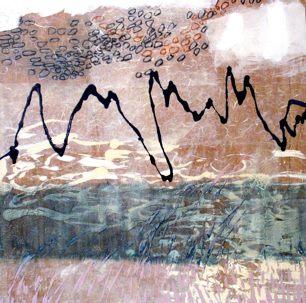 Original Painting Large Abstract Mixed Media Art by Aisyah Ang 36x36x1.5 inches with Cert