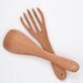 Kitchen Utensil Set Salad Servers by Baerreis Hand Carved Set- unstained Natural Cherry - Signed