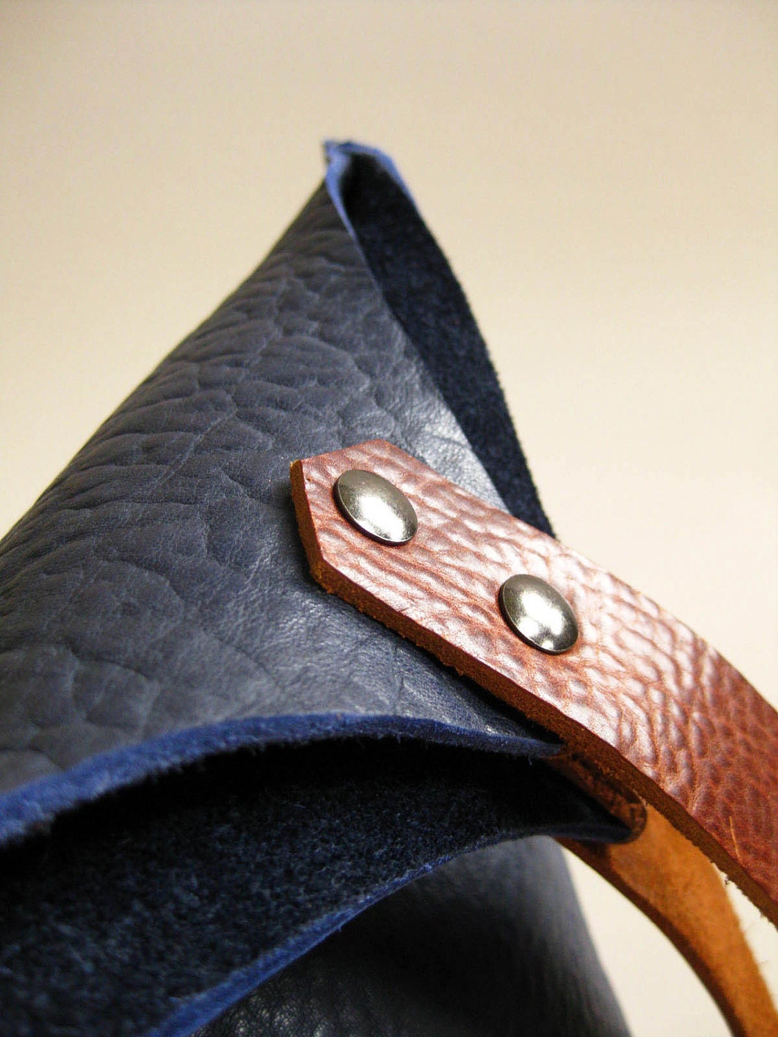 10in Wedge - Primary collection - Indigo blue leather