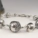Wire-Wrapped All Sterling Bracelet, Bali Silver Focals, Monotone