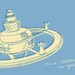 Outer Space Art - Lunastrella Robot, Space Station and Flying Saucer 8x10 Set of Three Prints- Fathers Day Gift for Dad - Fift for Husband