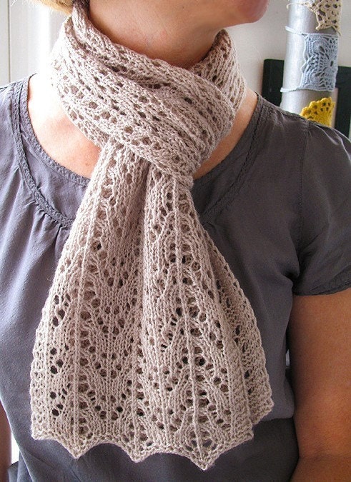 Anita Caroline Lace Scarf Knitting Pattern