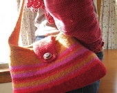 Zinnia--Pattern for a Knit and Felted Shoulder Bag