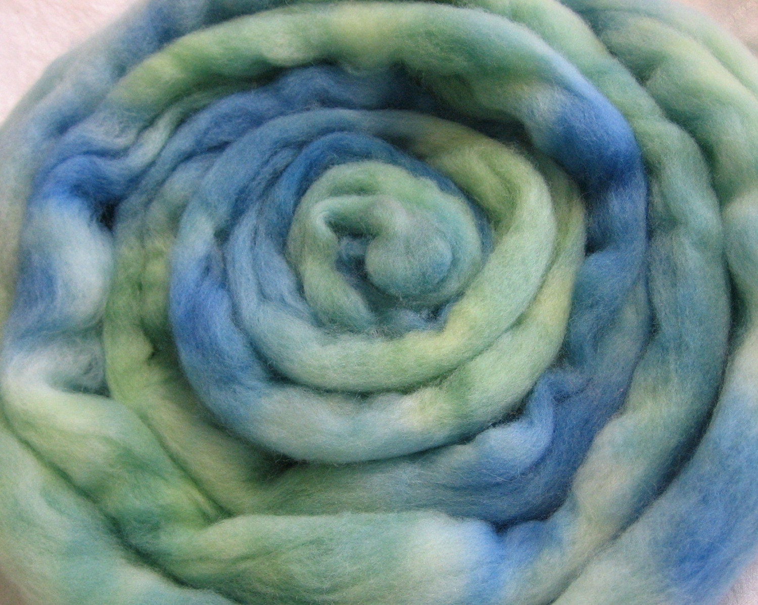 Blue Planet Hand Dyed Falklands Wool Roving -3.7 Ounces