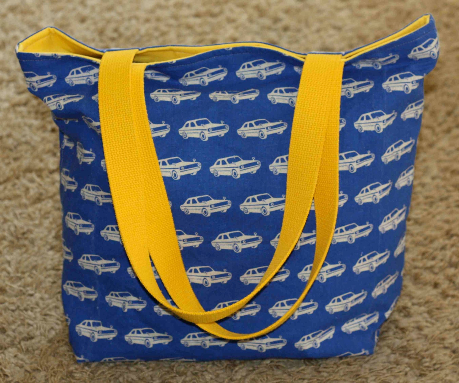 Large Tote Bag- Small Cars