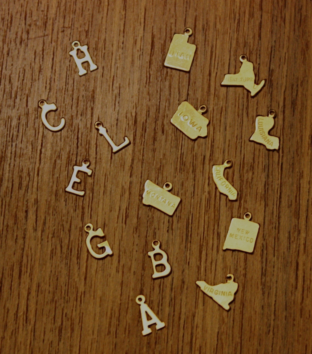 LETTER or STATE Shaped Necklaces