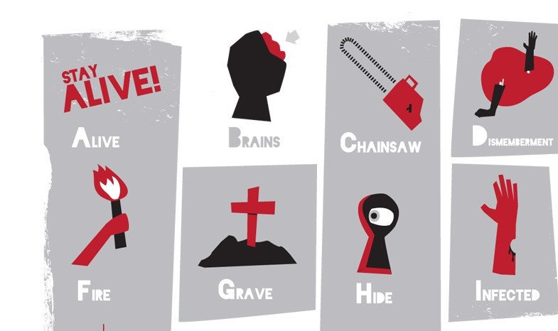 Zombie ABC Poster