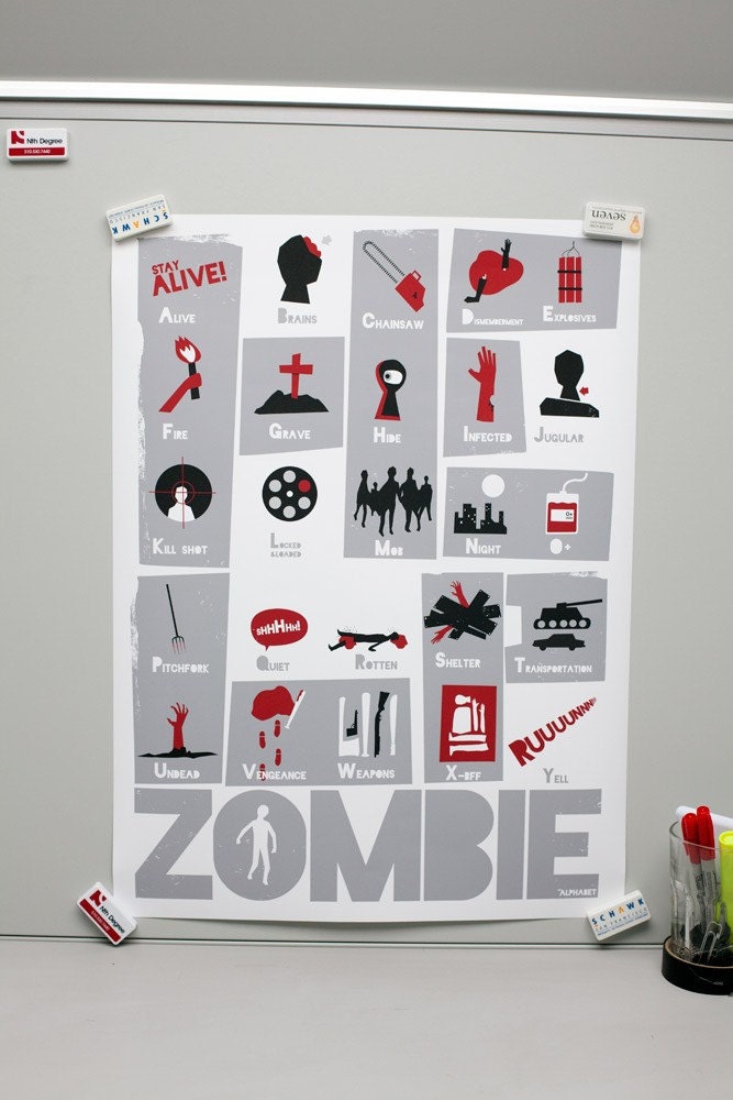 Zombie ABC Poster