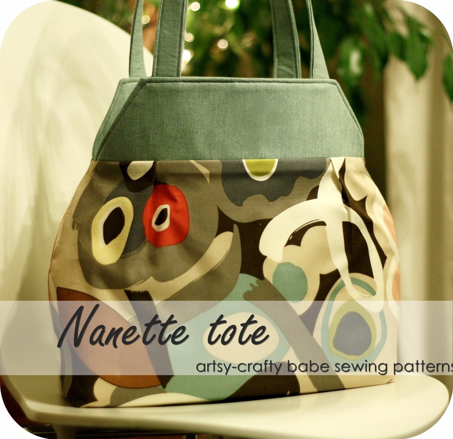 Nanette tote PDF sewing pattern