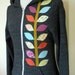 Spring Vine Hoodie, Charcoal Gray, Size MEDIUM