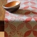 Red Linen Table Runner, Hand Printed, Anna Joyce Textile Collection, 13 x 72
