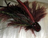 Burgundy Hair Fascinator