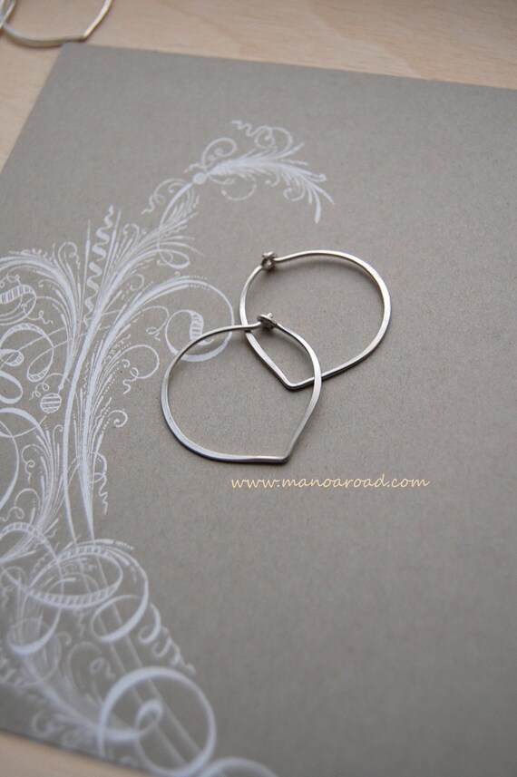 Momo Hoops - Hammered Sterling Silver Hoop Earrings