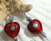 Millefiori Heart Earrings