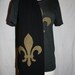 Who Dat Fleur de Lis Black wrap scarf