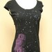 Night Owl black scoop neck Top