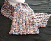 Wool Scarf in Blue with Accent Colors