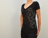 leafy fresh burnout vneck