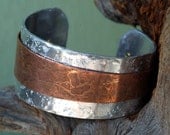 Pathways - Etched Copper Aluminum Cuff