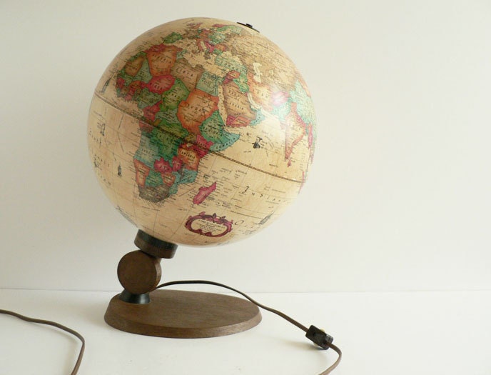 Electric Lighted World Globe