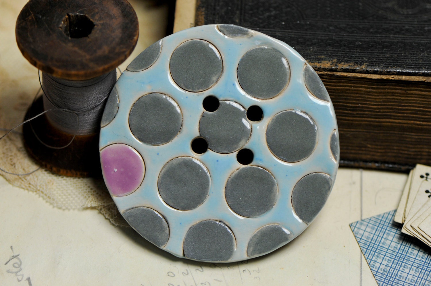 spots button.... she is a sew on buttons