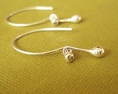 Shiny Droplets - Tiny Sterling Silver Nugget Earrings - mirror finish