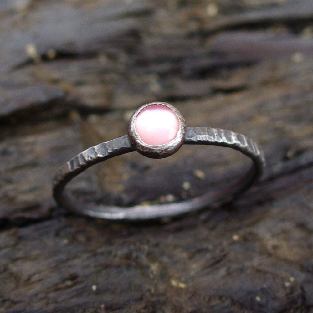 Tiny Stacking Ring - Pink Blush