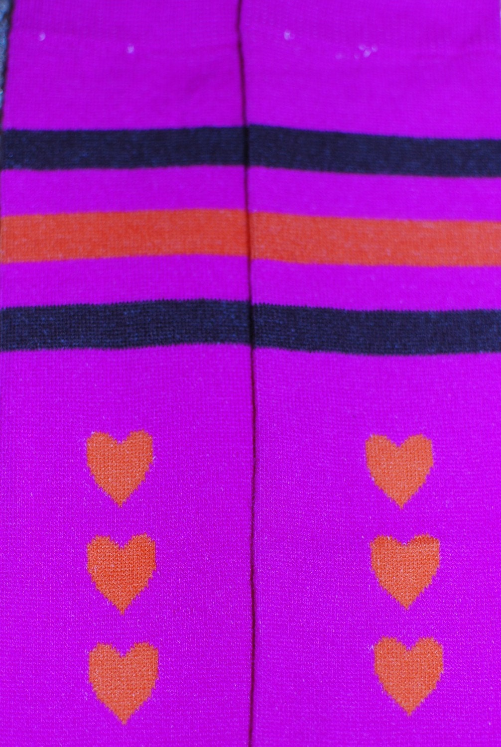 Baby Leg Warmers and Toddler Leg Warmers - free shipping - hot pink with hearts and stripes