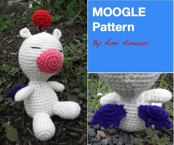 Moogle Pattern Amigurumi Crochet Doll PDF