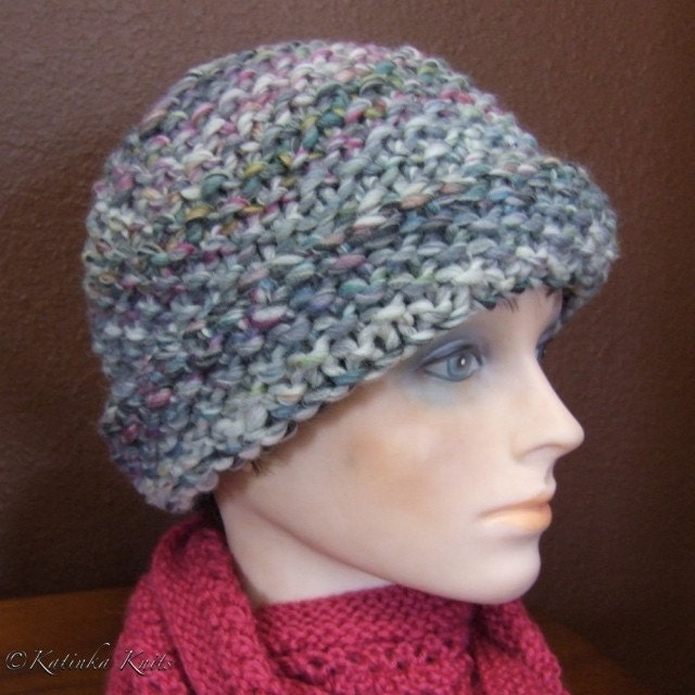 Brimmed, Seed Stitch Hat Knitting Pattern