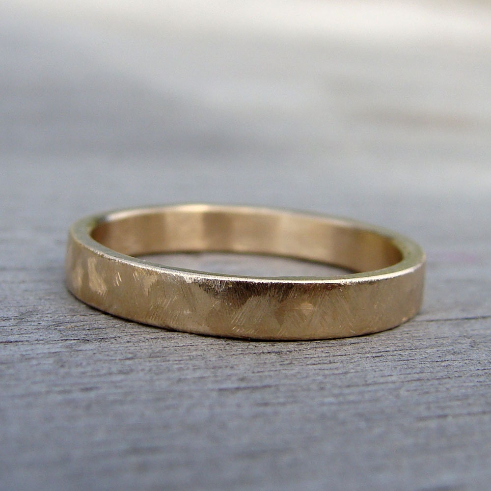 Recycled 14k Yellow Gold Wedding Band, Made to Order