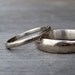 Wedding Band Set - Two Eco-Friendly Recycled 14k Palladium White Gold Wedding Bands, Made to Order
